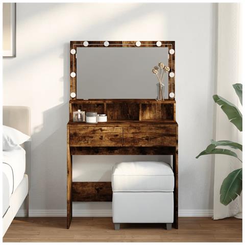 Toeletta Con Led Rovere Fumo 80x41x134,5 Cm - Foto 8