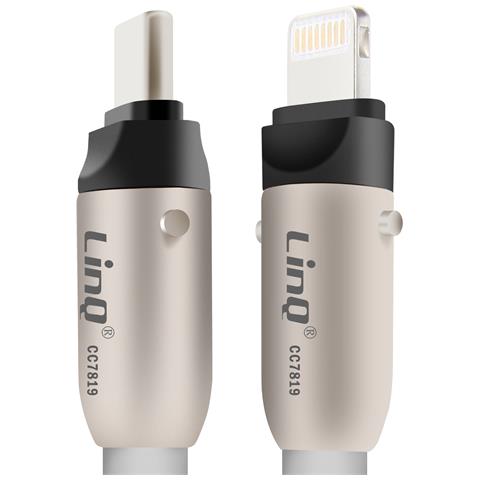 Cavo Usb-c A Lightning Power Delivery 36w Compatto 30cm, Grigio Chiaro - Foto 2