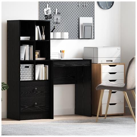 Scrivania Rovere nero Legno ingegnerizzato 60 x 40 x 76 cm - Foto 2