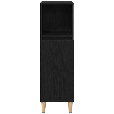 Set di Mobili da Bagno in 3 Pezzi Rovere Nero Legno Ingegnierizzato - Foto 9