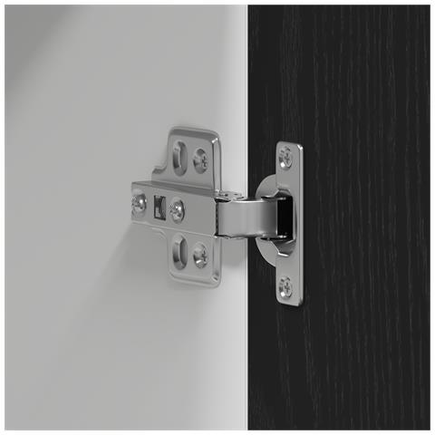 Cabinet Appeso in Rovere Nero - 80x31x60 cm - Realizzato in Legno Ingegnerizzato - Foto 9