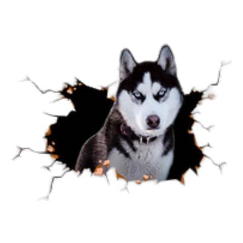 Adesivi 3d Creativi Per Auto Con Husky - Set Da 2, Decorazione Auto Divertente E Protettiva - Foto 1
