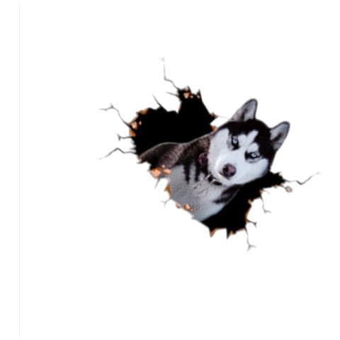 Adesivi 3d Creativi Per Auto Con Husky - Set Da 2, Decorazione Auto Divertente E Protettiva - Foto 3