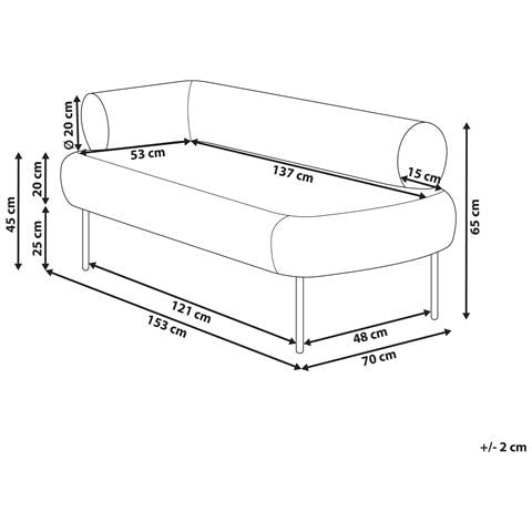 Chaise Longue Versione Sinistra Mirmande Tessuto Tortora - Foto 2