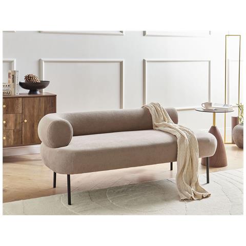 Chaise Longue Versione Sinistra Mirmande Tessuto Tortora - Foto 1