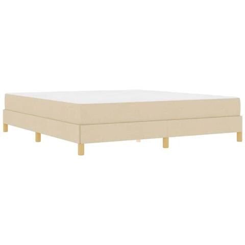 Letto a molle Crema e Marrone 180 x 200 cm - Foto 1