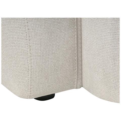 Divano 3 Posti Afoss Tessuto Beige Chiaro - Foto 8