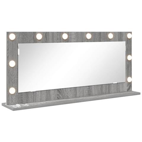 Specchio da Vanità con specchio Grigio Sonoma 100 x 45 x 18 cm - Foto 1