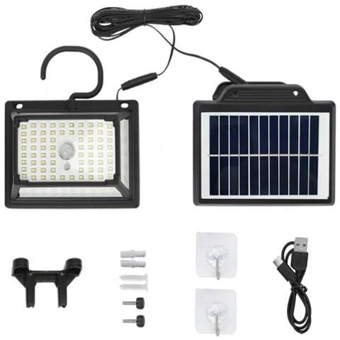Luce Solare Clip-on Staccabile Con Usb, 190 Led, Luce Bianca - Perfetta Per Illuminazione Esterna - Foto 1
