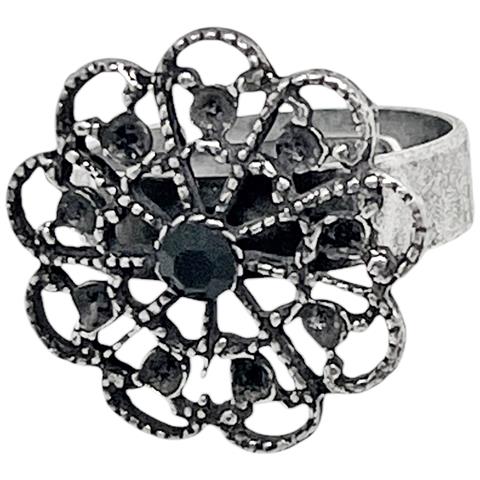 Anello Aperto Con Doppio Cristallo, Fede Nuziale In Ottone Placcato Oro, Cristallo, Ametista - Foto 2