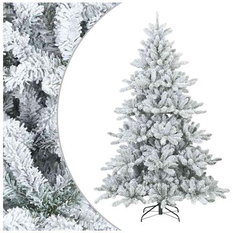 Albero di Natale Artificiale Snodato Foderato di Neve Bianco - Foto 1