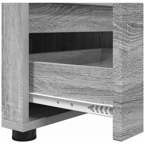 Mobile TV Grigio Sonoma 100 x 48 x 43 cm Legno multistrato - Foto 9