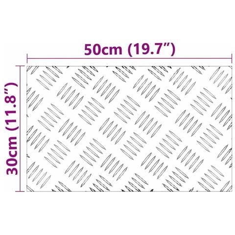 Dischi Quadrati 2 pcs Argento 50 x 30 cm Alluminio - Foto 6