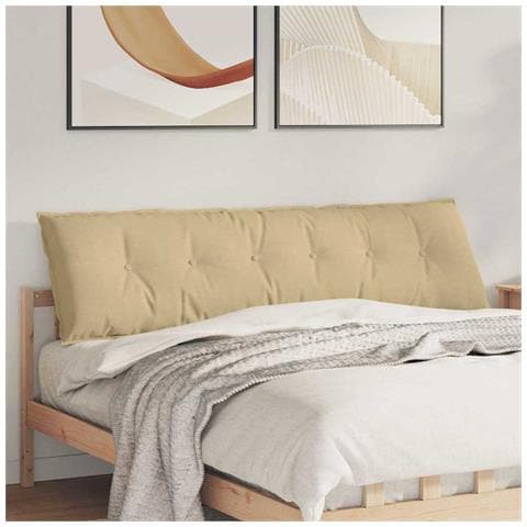 Cuscino per Schiena Grigio Verde 180 x 50 cm Tessuto in Cords - Foto 2