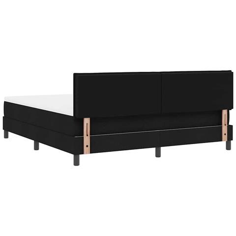 Letto a molle con materasso Nero 180 x 200 cm Tessuto - Foto 9