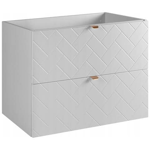 | Mobile sottolavabo 80 cm - Blanc Mat - Mobili bagno - Mobili bagno - Mobile sottolavabo - Senza ripiano - Foto 1