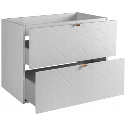| Mobile sottolavabo 80 cm - Blanc Mat - Mobili bagno - Mobili bagno - Mobile sottolavabo - Senza ripiano - Foto 10