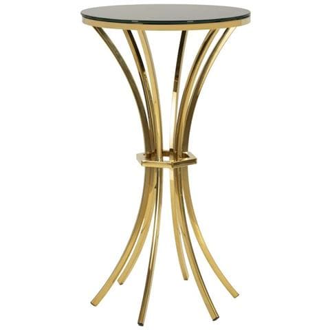 Tavolino Vkh879-oro-vetro-50x50x92 Cm - Foto 1