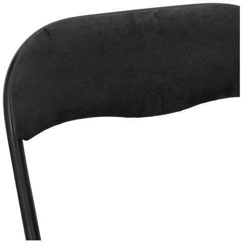 Sedia pieghevole 2 pcs Nero 48 x 44 x 78 cm Velluto - Foto 9