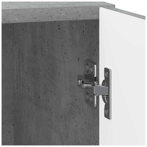 Armadio da Notte 2 pcs Grigio Cemento 43 x 34,5 x 50 cm - Foto 9