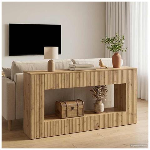Tavolo consolle Rigato Rovere Artigianale 155 x 29 x 74 cm - Foto 2