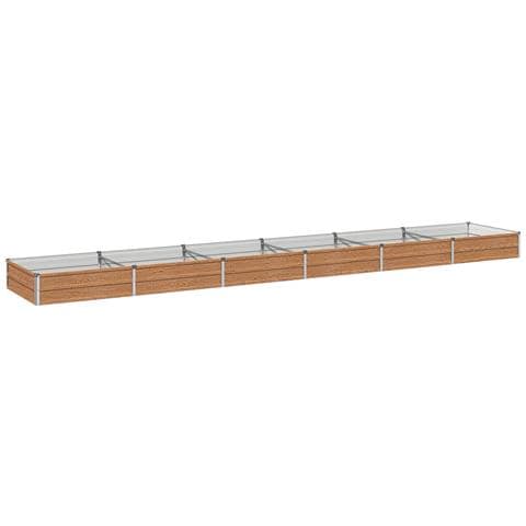 Letto rialzato da giardino Marrone legno 480 x 80 x 24 cm - Foto 1