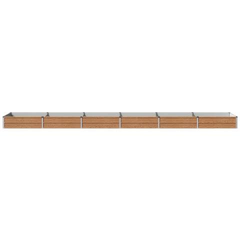 Letto rialzato da giardino Marrone legno 480 x 80 x 24 cm - Foto 2