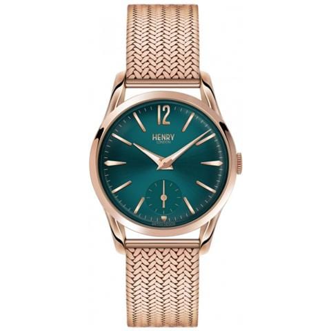 Henry London Orologio Digitale Uomo HLS65-0008 - Quarzo, Cinturino In Pelle, Cassa Dorata, Display AMOLED 1.3'' - 3