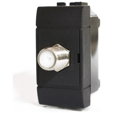 1 Presa Tv Vite Satellitare Incasso Nero Compatibile Btcino Living - Foto 1