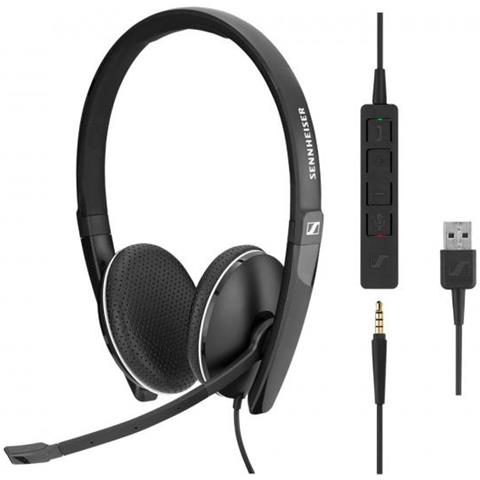 SENNHEISER - SC 165 Cuffia Connessione USB con Microfono Colore Nero -  ePRICE