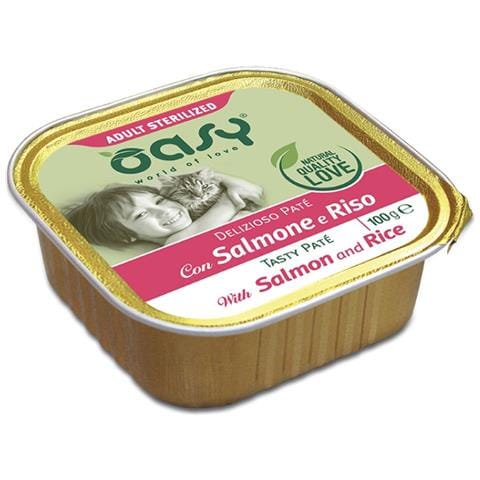 Delizioso Patè - Gatto Adulto - Sterilizzato Ricco Di Salmone E Riso - 100 Gr - Foto 1