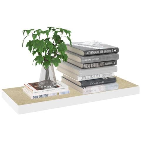 Scaffali A Parete 2 Pz Rovere E Bianco 60x23,5x3,8 Cm In Mdf - Foto 7