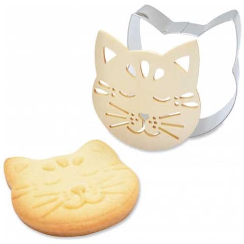 Kit Tagliabiscotti In Rilievo Cat + 5 Penne Pastello Choco - Foto 2