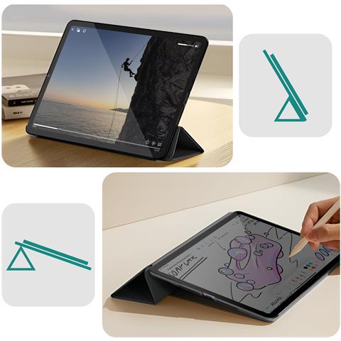 Custodia Per Ipad Air 2020 E 2022 E 11'' 2024 Supporto E Standby, Nero - Foto 2