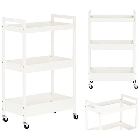 Carrello Da Parrucchiere Estetista Tavolino Su Rotelle Per La Tintura St013wh Carrello Con Ripiani - Foto 1