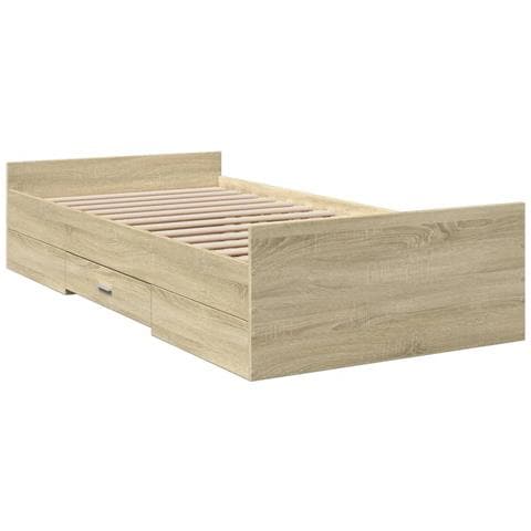 Giroletto Cassetti Rovere Sonoma 100x200 Cm Legno Multistrato - Foto 2