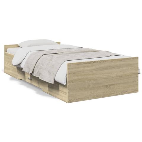 Giroletto Cassetti Rovere Sonoma 100x200 Cm Legno Multistrato - Foto 1