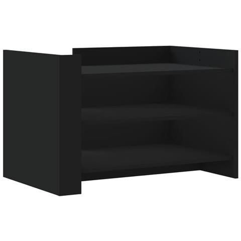 Tavolino Da Salotto Nero 80x50x50 Cm In Legno Multistrato - Foto 2