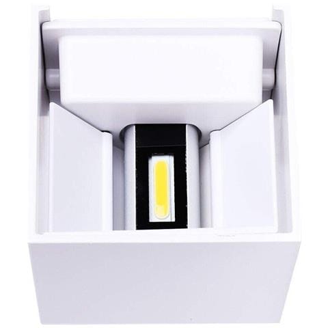 Applique Cubo Led 10w Faretto Lampada Parete Muro Luce Bianco Caldo 3000k - Foto 2