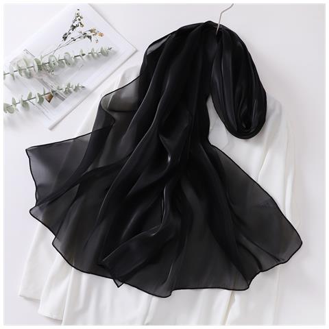 Elegante Sciarpa In Organza Black - Foto 4