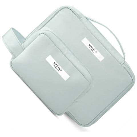 Borsa Cosmetica Portatile In Tessuto Oxford, Organizer Da Viaggio Per Il Trucco Green - Foto 3