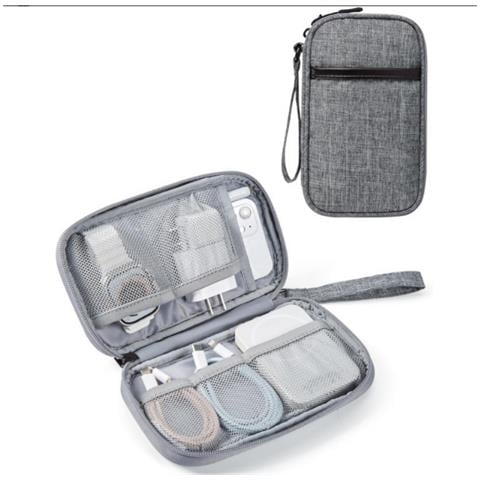 Custodia Organizzatore Per Cavi Da Viaggio, Custodia Per Accessori Elettronici Grey - Foto 1