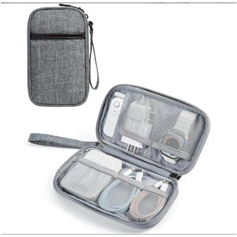 Custodia Organizzatore Per Cavi Da Viaggio, Custodia Per Accessori Elettronici Grey - Foto 3