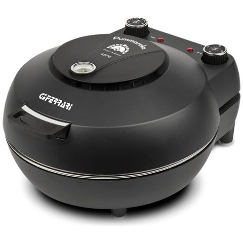 G10199 Pummarola Fornetto Pizza 31cm Termostato Regolabile Fino A 420c 1200w 2 Pietre Refrattarie Nero Opaco - Foto 1
