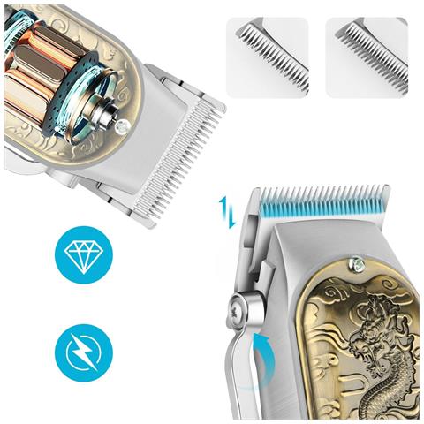 Rasoi Per Capelli E Barba. 6800 Rpm E Batteria Al Litio Da 1500 Mah. - Foto 2