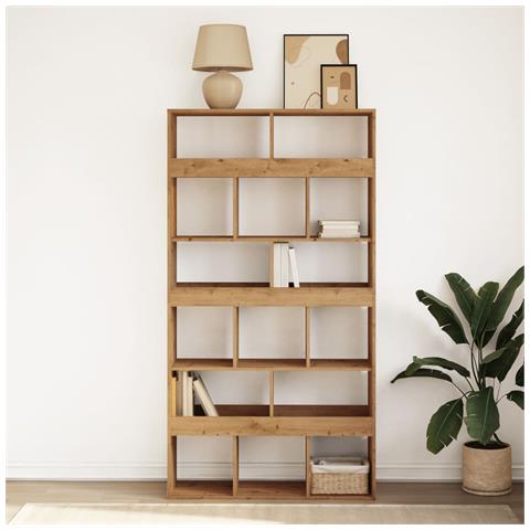Libreria Rovere Artigianale 100x33x187,5cm In Legno Multistrato - Foto 3