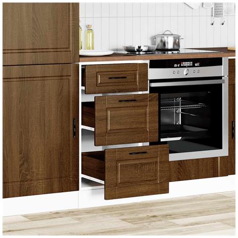 Base Da Cucina Porto Rovere Marrone In Legno Multistrato - Foto 3