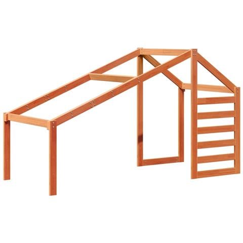 Tetto Letto Bambini Marrone Cera 188x97x113 Legno Massello Pino - Foto 2