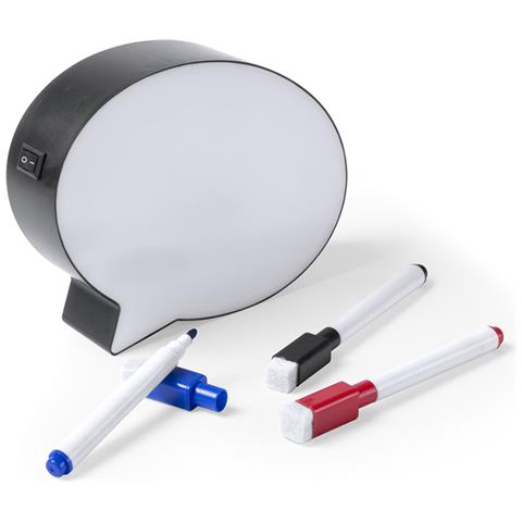 Nathan, Lavagna A Messaggio Con Interno Illuminato Da Led. Tre Pennarelli Con Cancellino In Colori Blu, Nero E Rosso Inclusi. - Foto 2