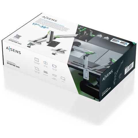 DT38TSR-345 Supporti a parete per TV 96,5 cm (38") Scrivania Nero, Bianco - Foto 7